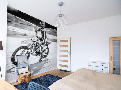 Motor Bike Rider Wall Mural-Wall Mural-Eazywallz