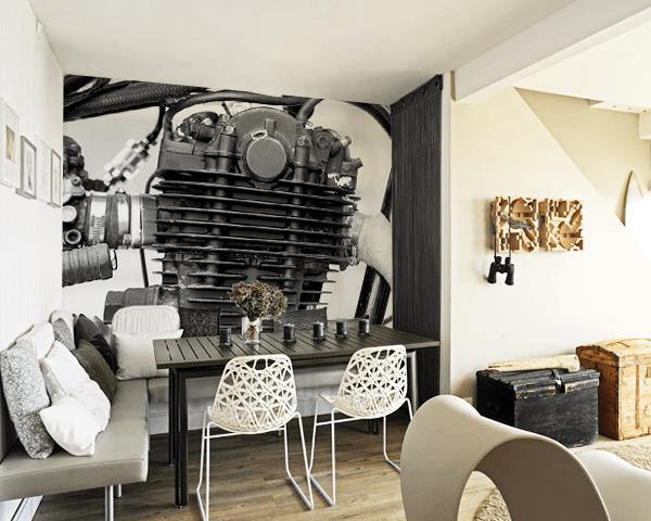 Motorcycle Engine Wall Mural-Wall Mural-Eazywallz
