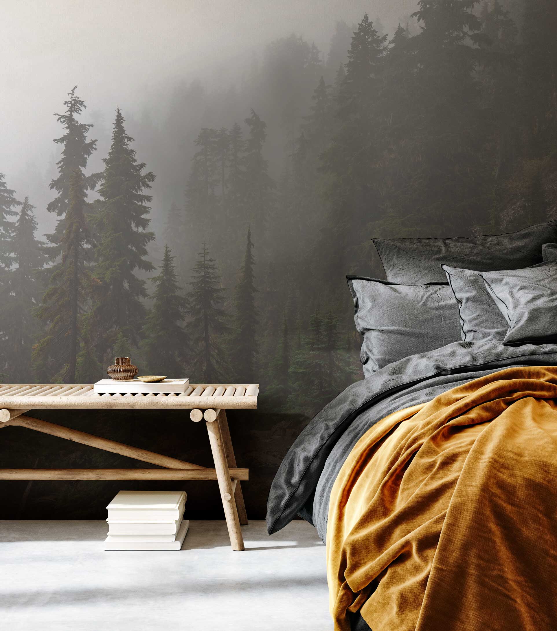 Mount Ellinor Forest Wall Mural-Wall Mural-Eazywallz