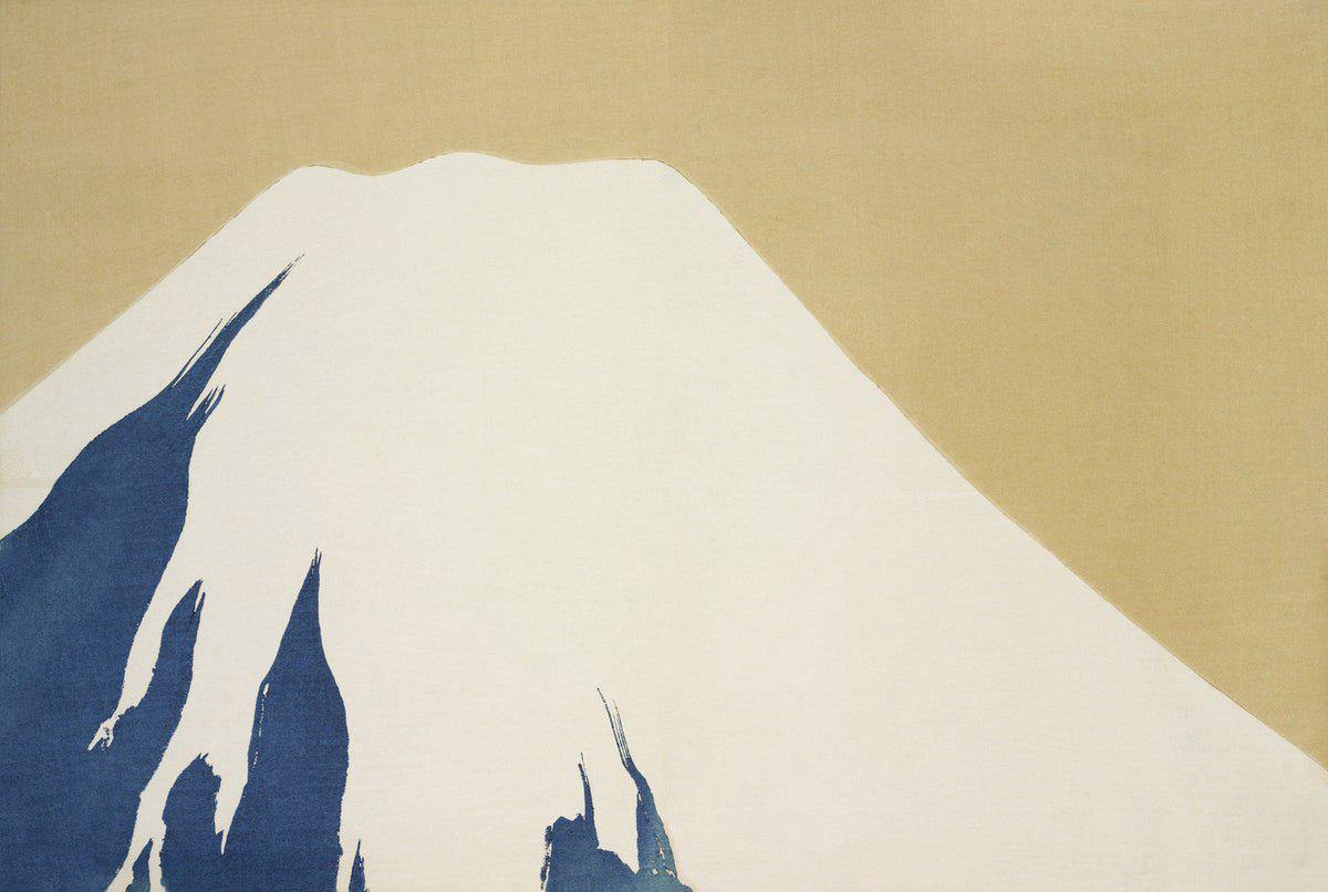 Mount Fuji Painting Wall Mural-Wall Mural-Eazywallz