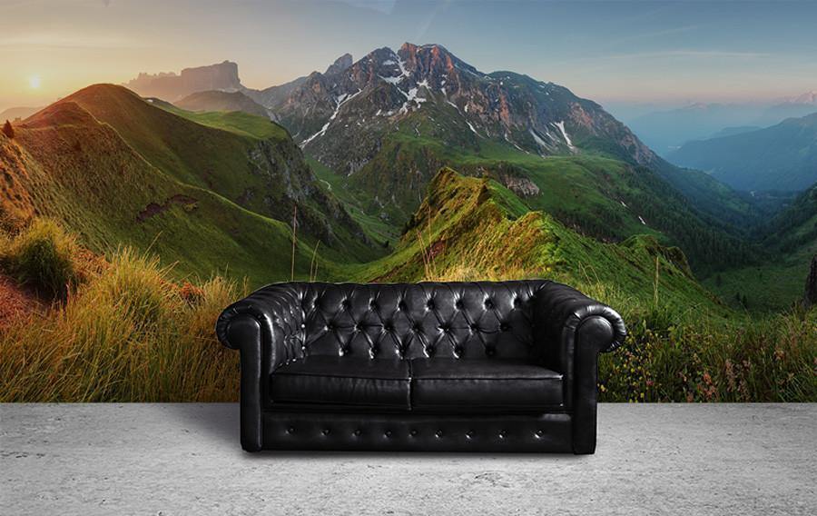 Mountain sunrise panorama in Dolomites Passo Giau Wall Mural-Wall Mural-Eazywallz