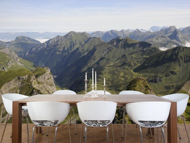 Mountains in Switzerland Wall Mural-Wall Mural-Eazywallz