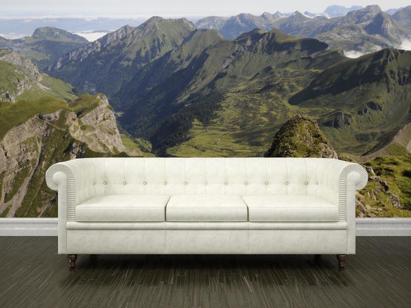 Mountains in Switzerland Wall Mural-Wall Mural-Eazywallz