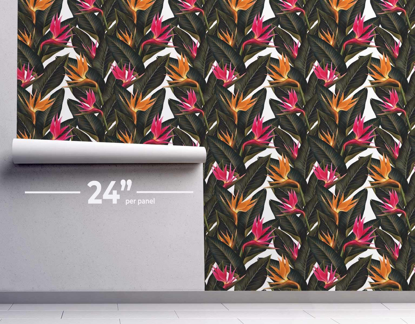 Multicolor Birds of Paradise Wallpaper #332-Repeat Pattern Wallpaper-Eazywallz