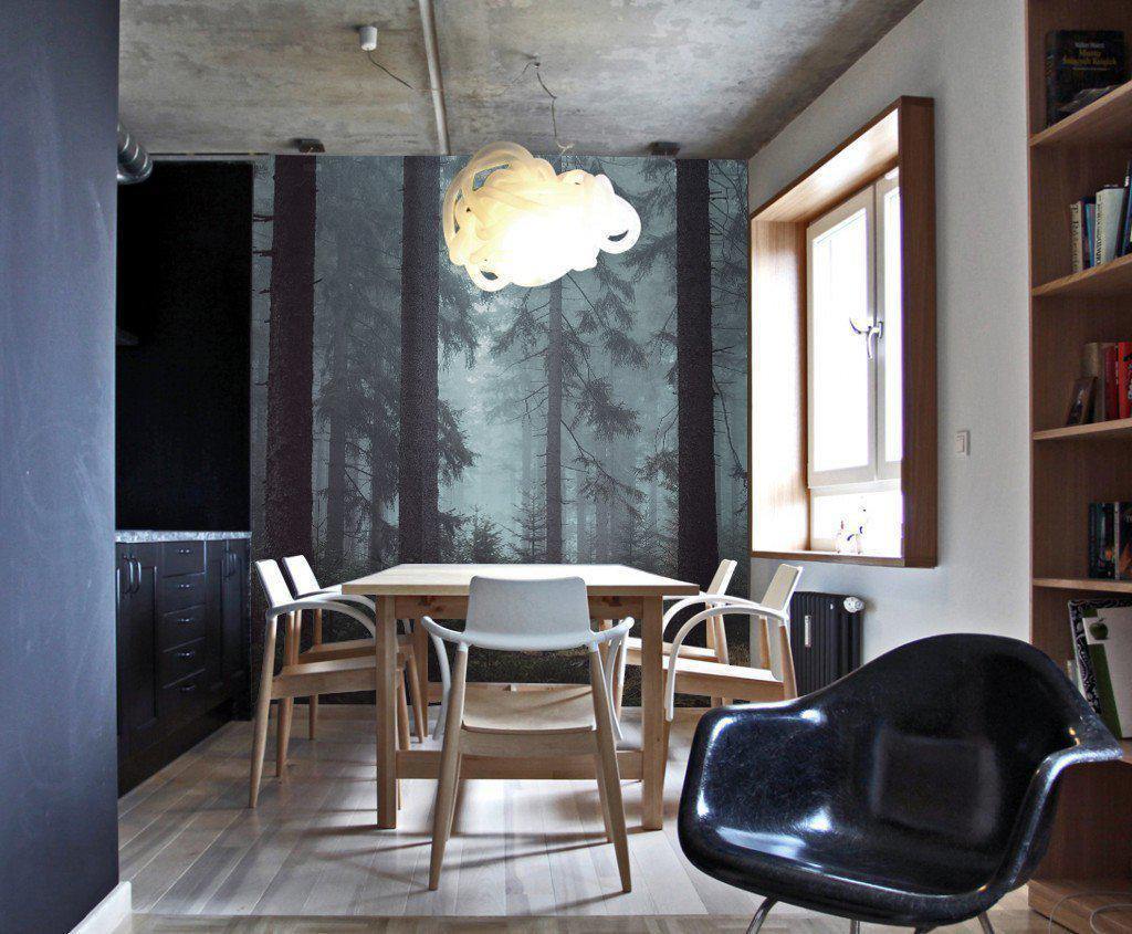 Mysterious Forest in Fog Wall Mural-Wall Mural-Eazywallz