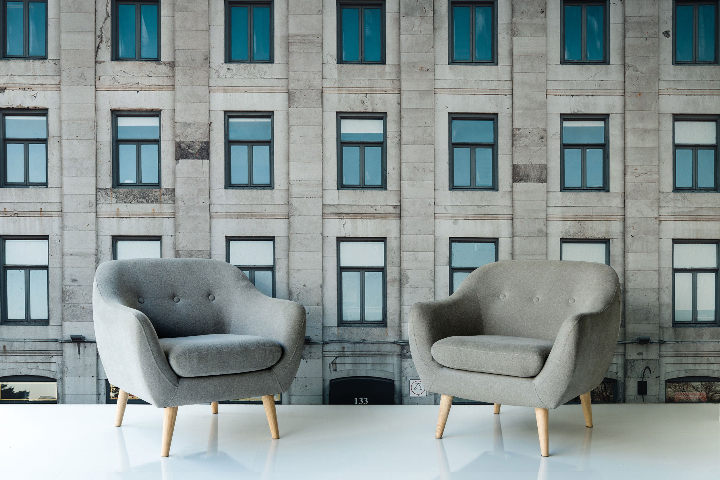 Building Facade in Montreal Wall Mural