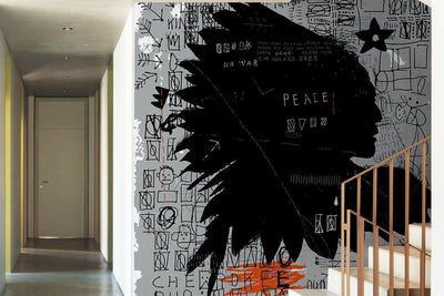 Native Grunge Art Wall Mural-Wall Mural-Eazywallz