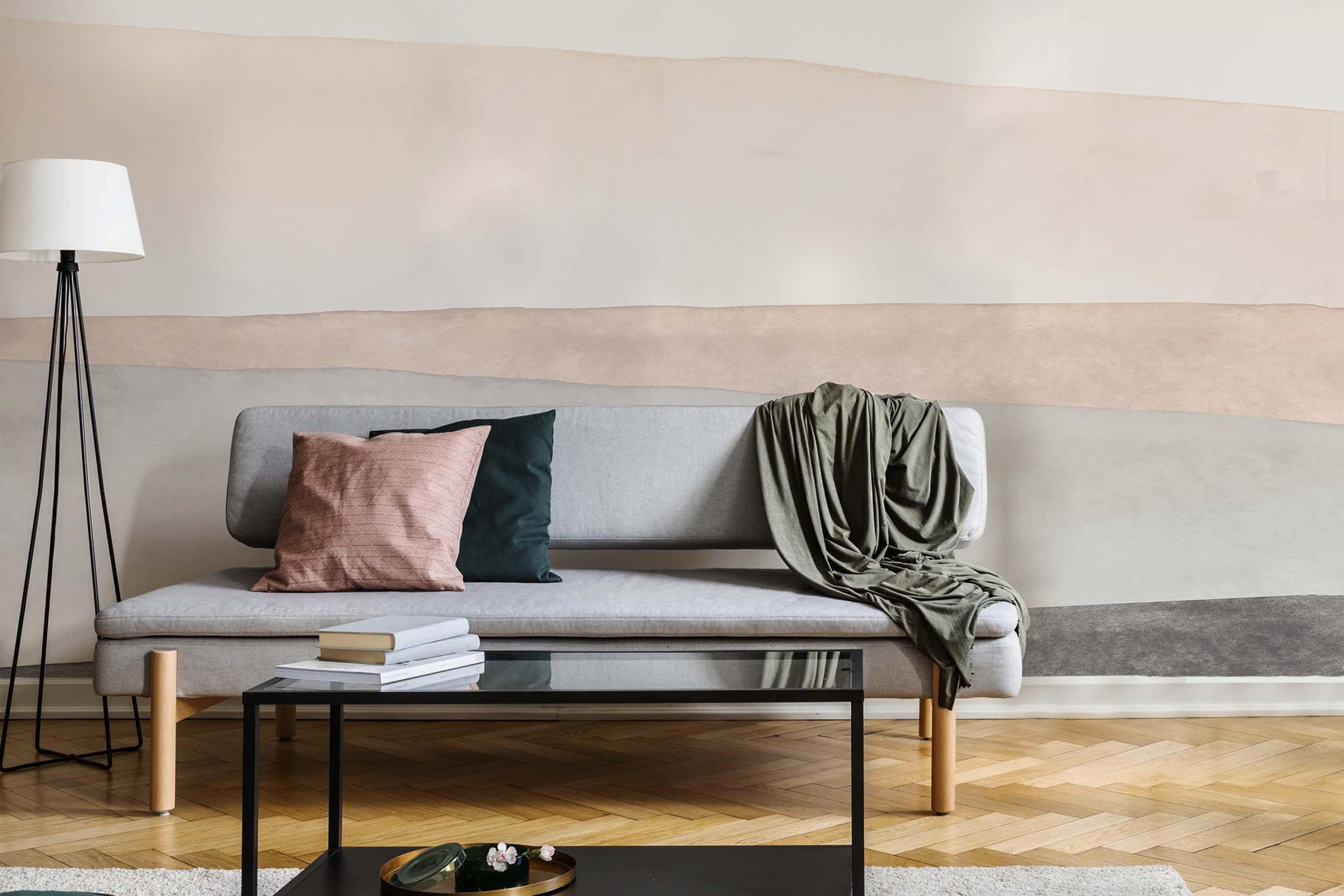 Natural Abstract Stripes 4 Wall Mural-Wall Mural-Eazywallz