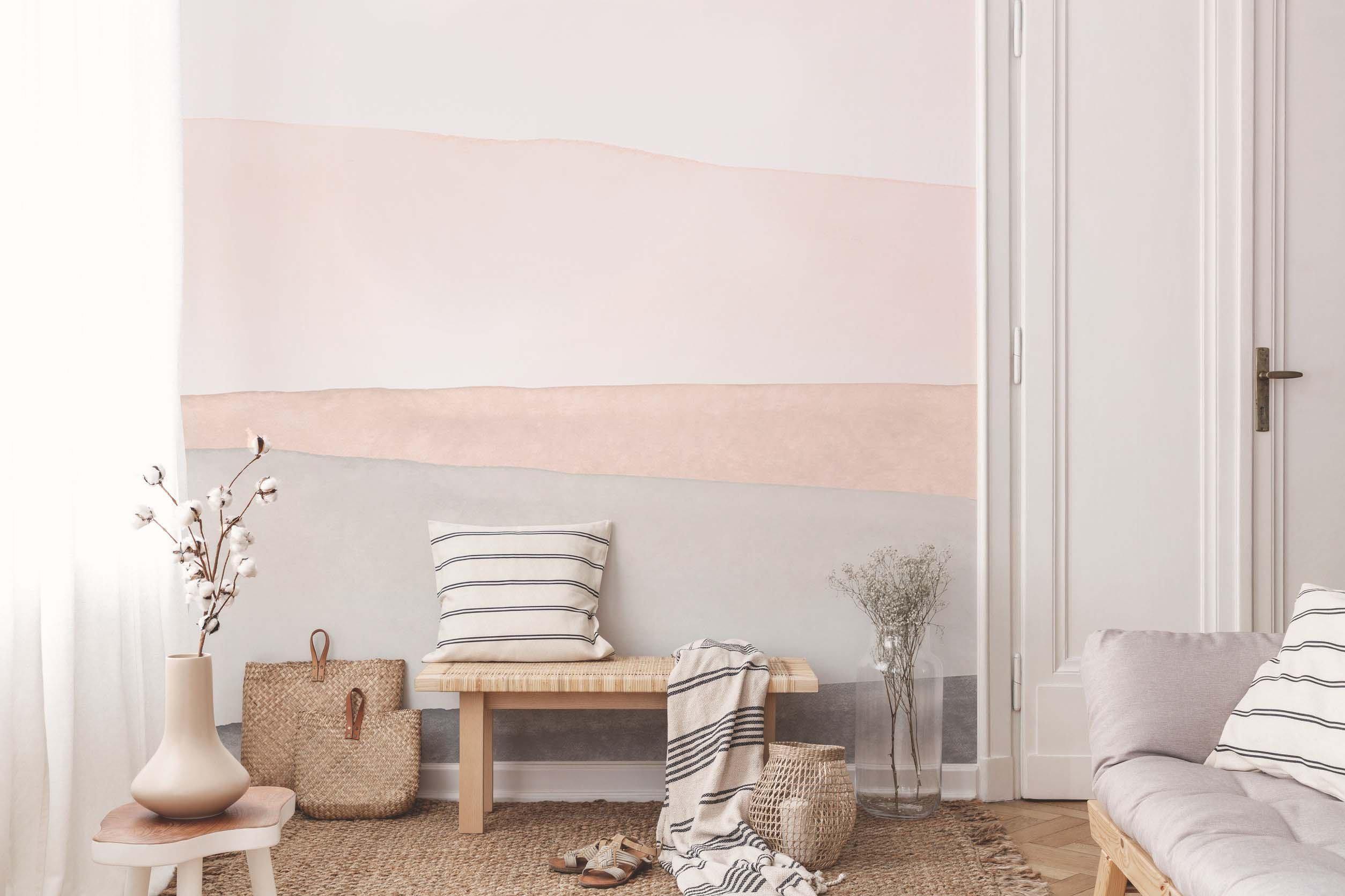 Natural Abstract Stripes 4 Wall Mural-Wall Mural-Eazywallz