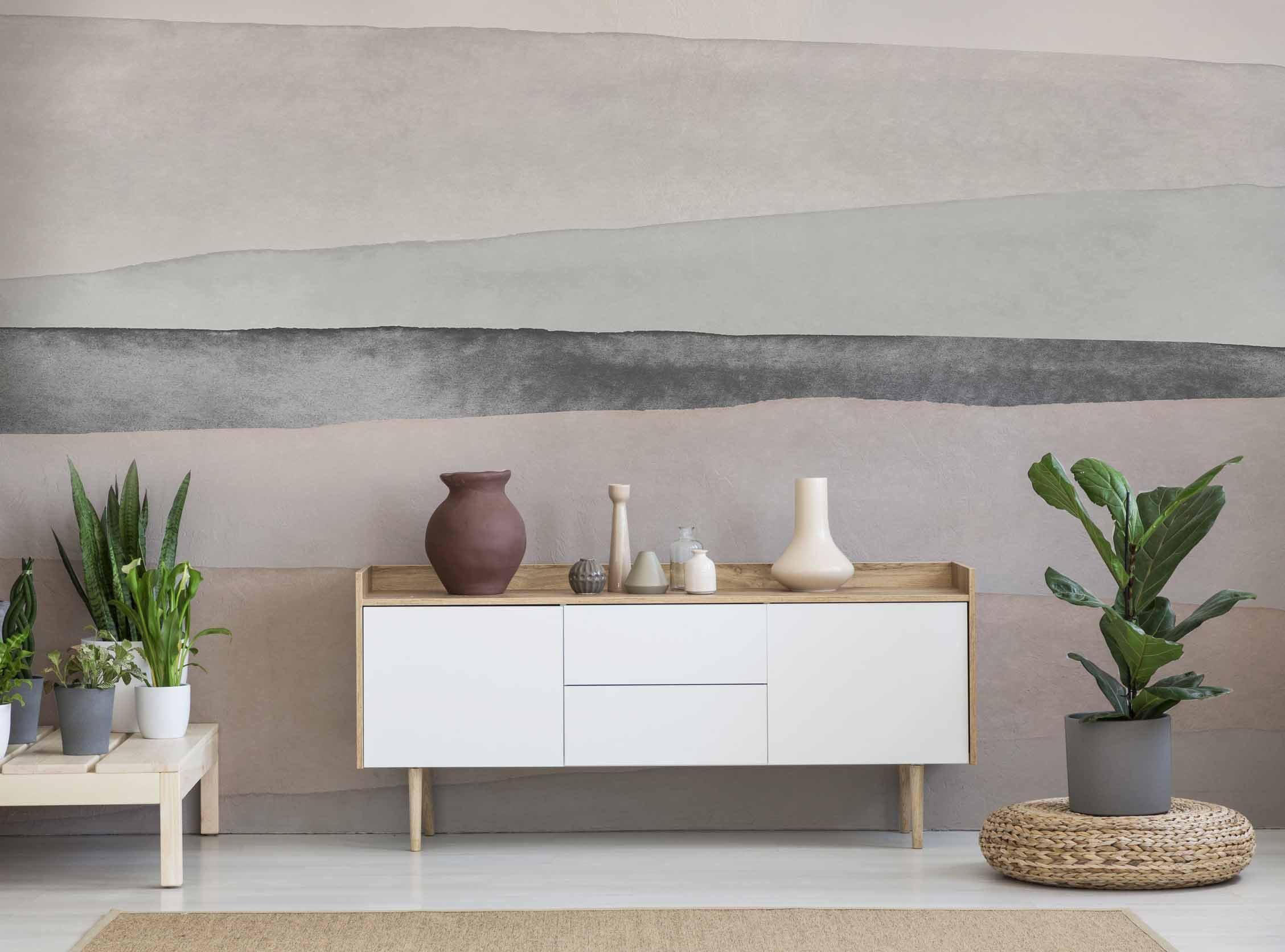 Natural Abstract Stripes Wall Mural-Wall Mural-Eazywallz