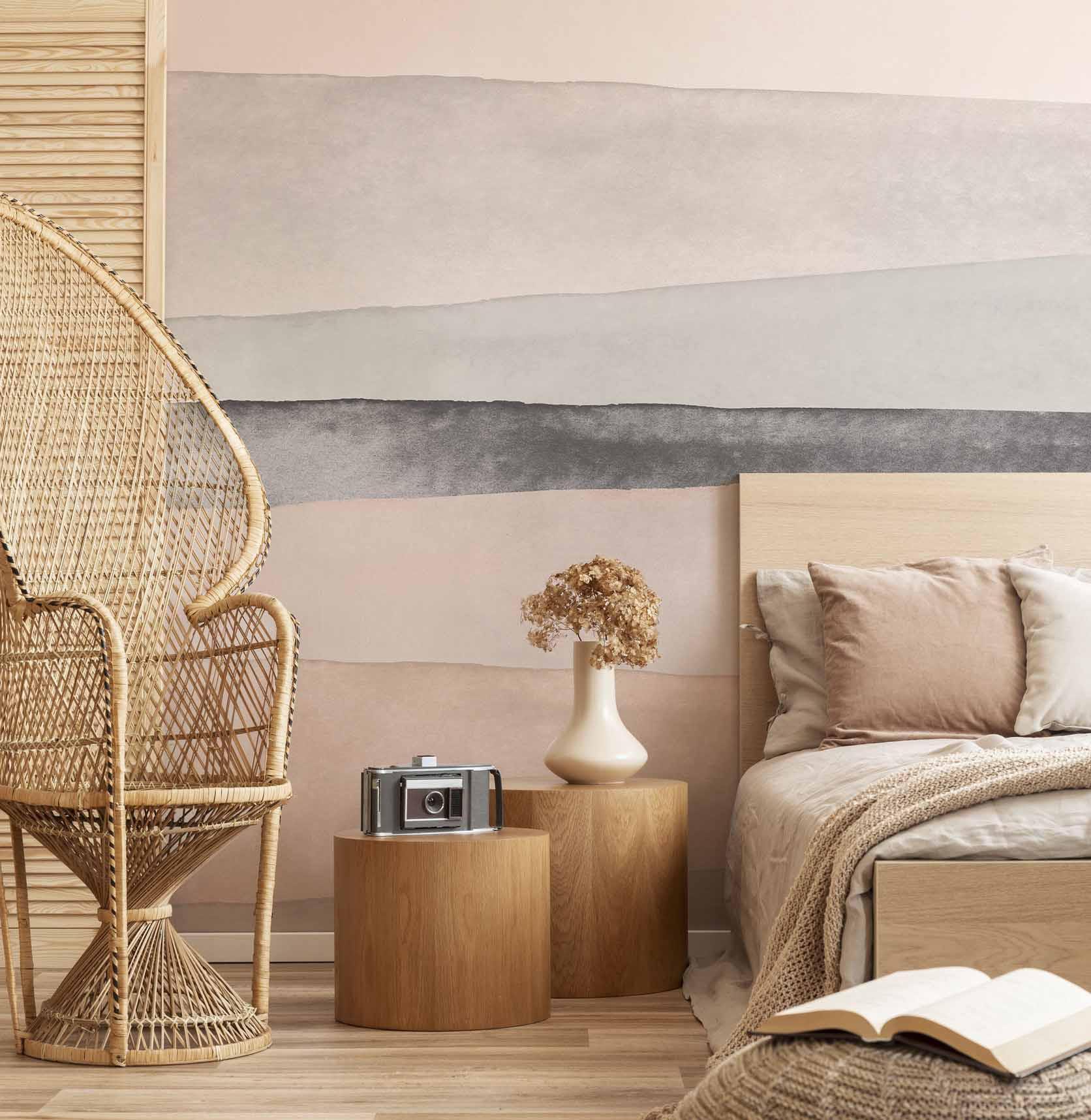 Natural Abstract Stripes Wall Mural-Wall Mural-Eazywallz
