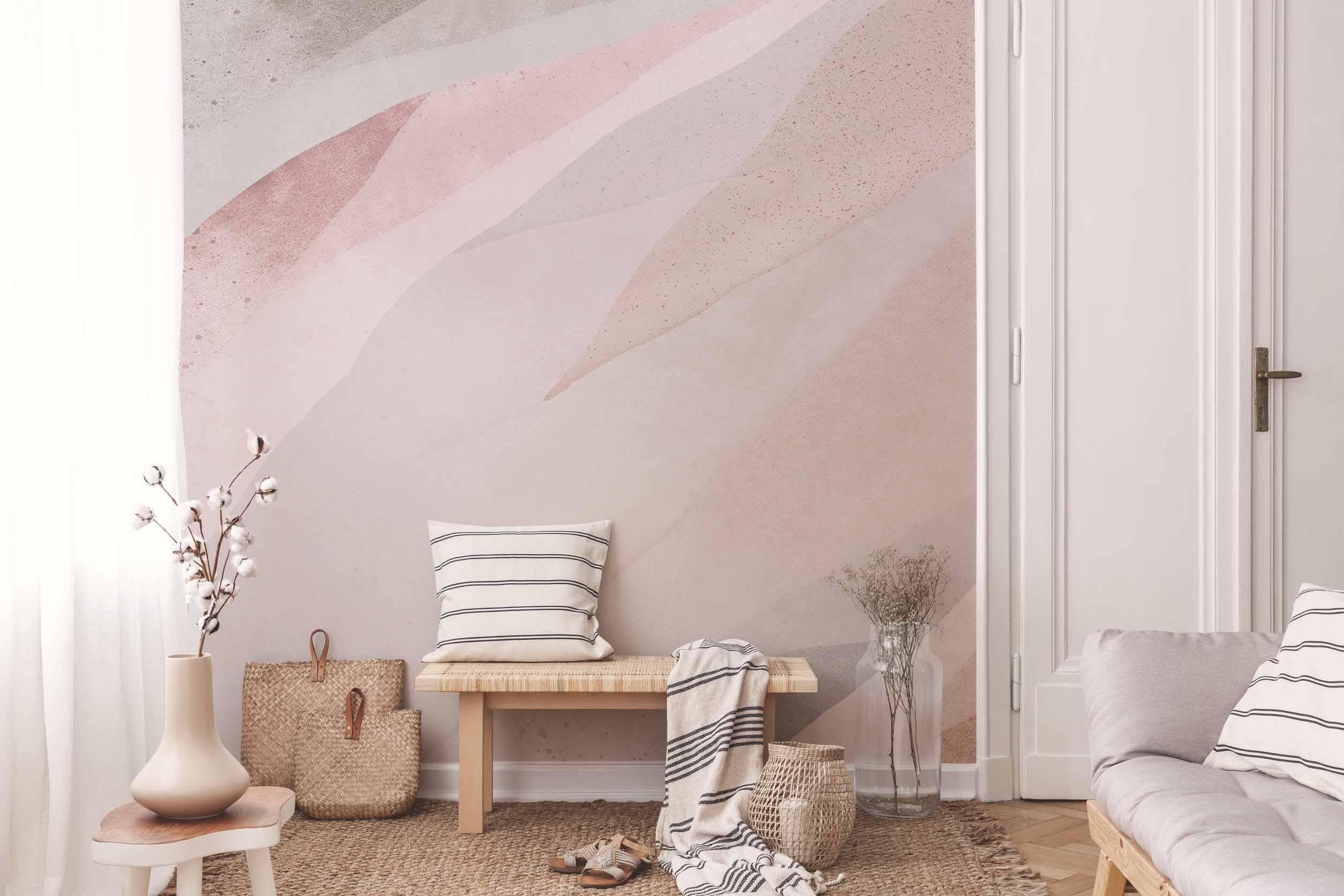 Natural Creme Abstract 2 Wall Mural-Wall Mural-Eazywallz