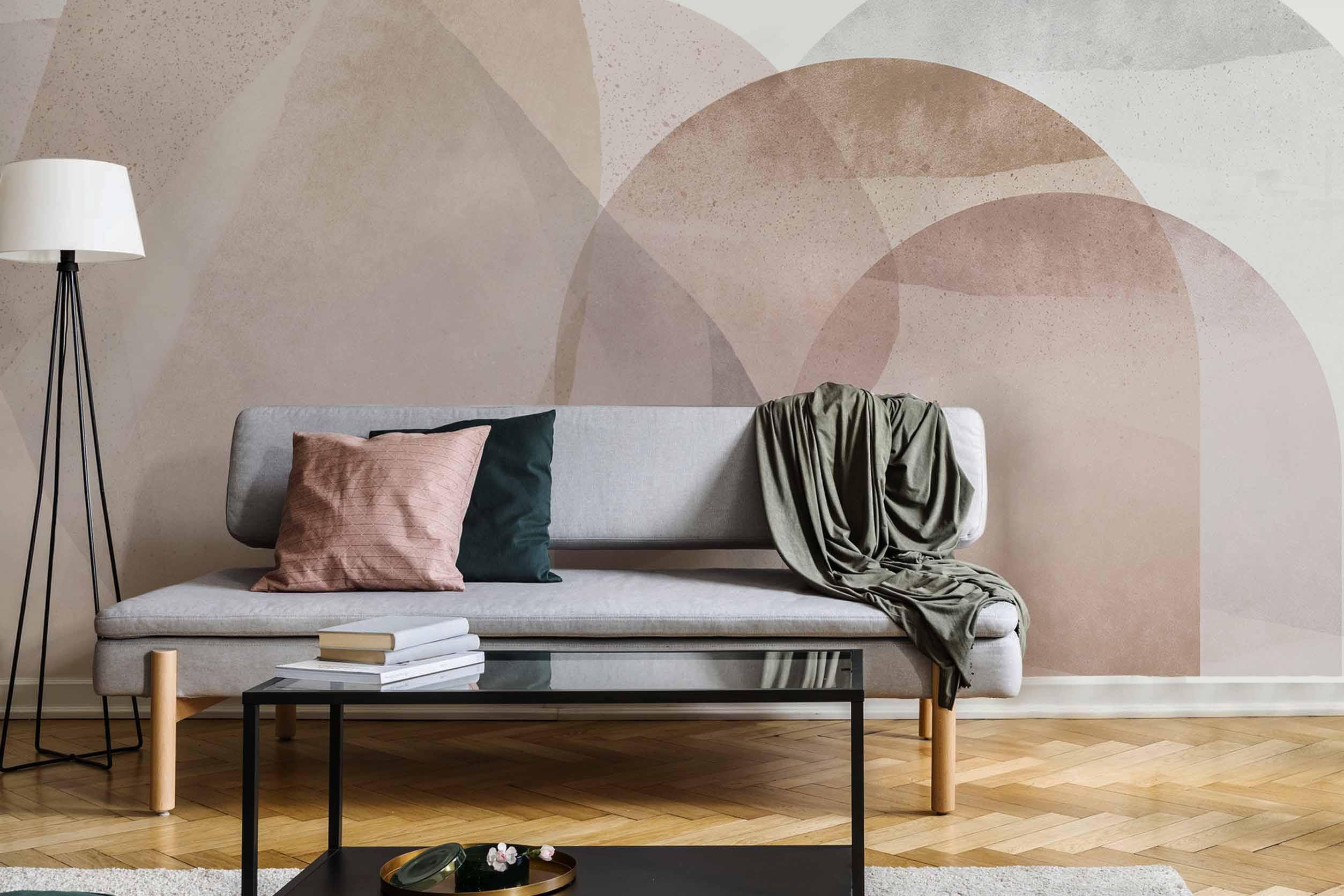 Natural Red Creme Abstract Wall Mural-Wall Mural-Eazywallz