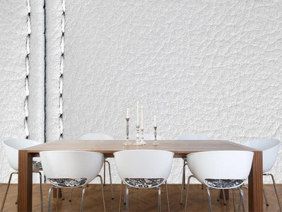 Natural white leather Wall Mural-Wall Mural-Eazywallz