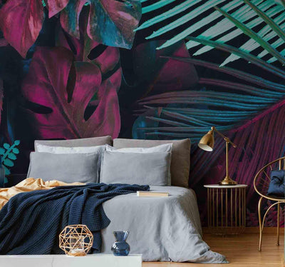 Neon Forest Wall Mural-Wall Mural-Eazywallz
