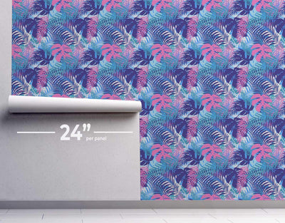 Neon Tropical Wallpaper #005-Repeat Pattern Wallpaper-Eazywallz