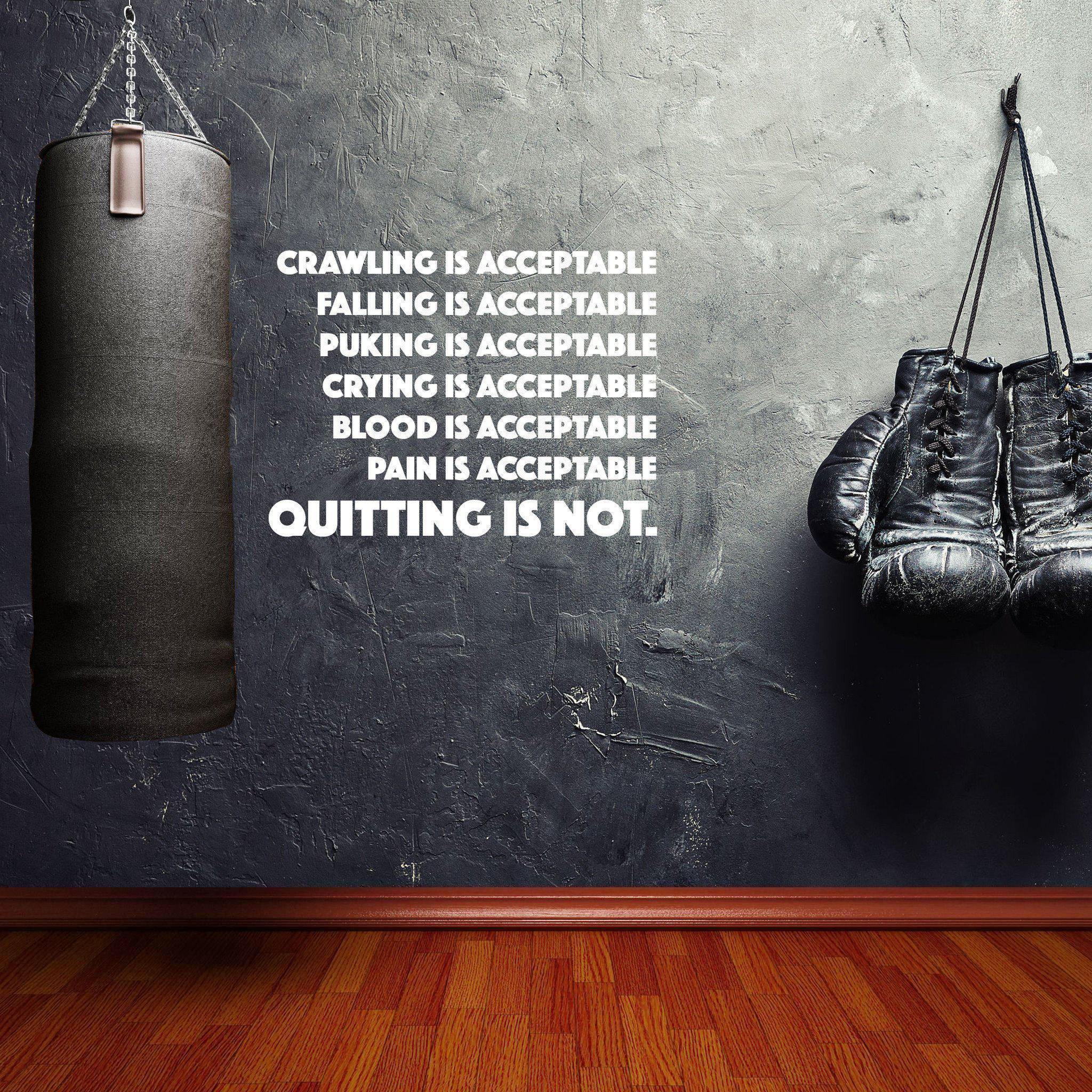 'Never Quit' Boxing Wall Mural-Wall Mural-Eazywallz