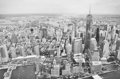 New York City Black and White Skyline Wall Mural-Wall Mural-Eazywallz
