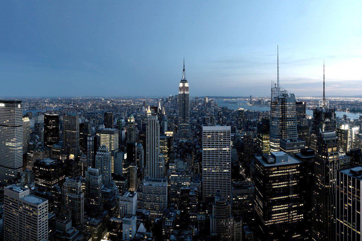 New York City Night View-Wall Mural-Eazywallz