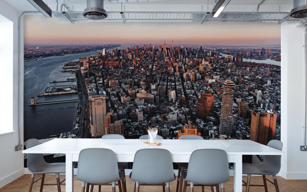 New York Skyline at Dawn Wall Mural-Wall Mural-Eazywallz