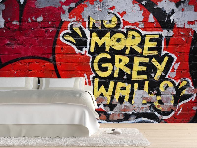 No more grey walls Wall Mural-Wall Mural-Eazywallz