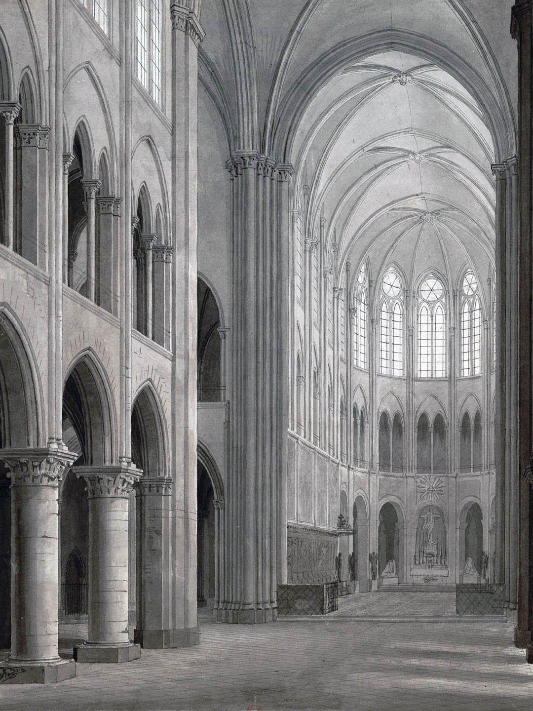 Notre Dame Interior Mural Wallpaper-Wall Mural-Eazywallz