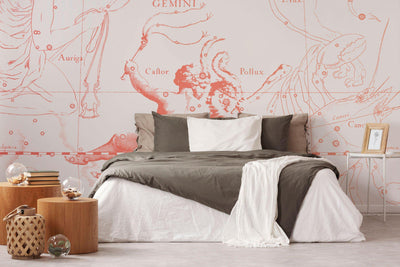 Nude Pink Gemini Astrology Mural-Wall Mural-Eazywallz