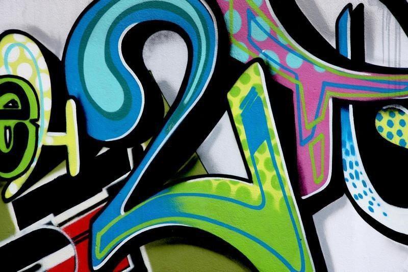 Number 2 graffiti Wall Mural-Wall Mural-Eazywallz