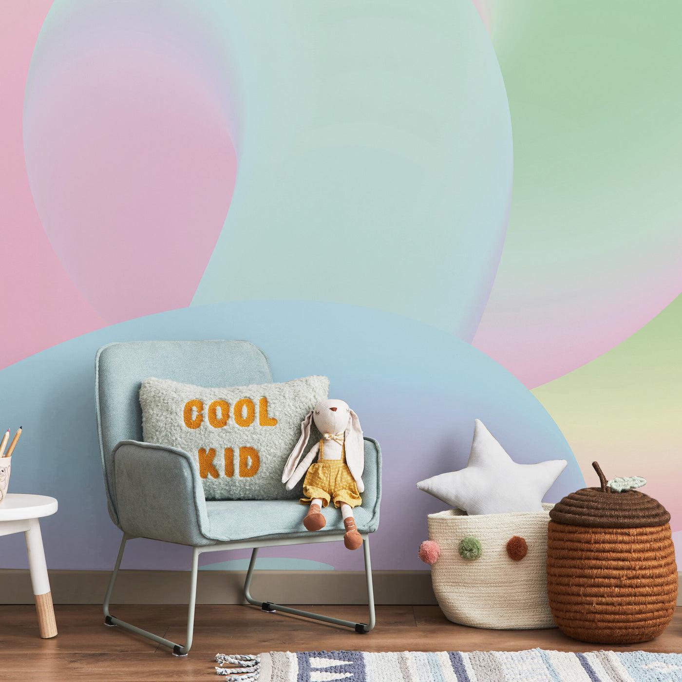 Ocean Twilight Squiggle Wall Mural-Wall Mural-Eazywallz