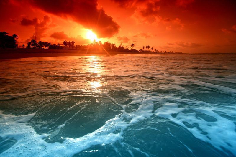 Ocean at dusk Wall Mural-Wall Mural-Eazywallz