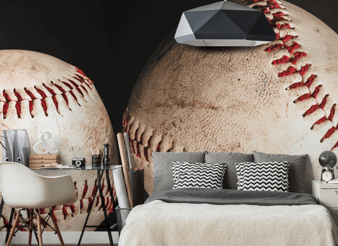 Old Baseball Closeup Wall Mural-Wall Mural-Eazywallz