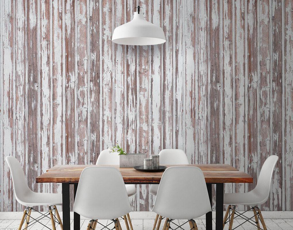 Old Painted Wooden Planks Wall Mural-Wall Mural-Eazywallz