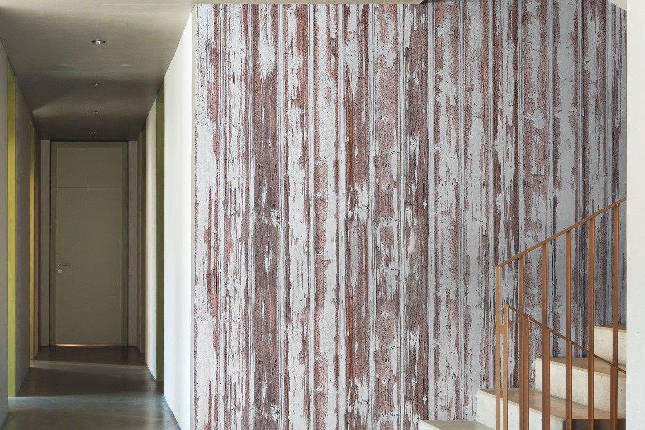 Old Painted Wooden Planks Wall Mural-Wall Mural-Eazywallz