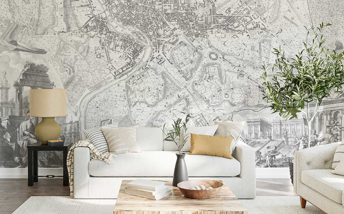 Old Roman Map Wall Mural-Wall Mural-Eazywallz