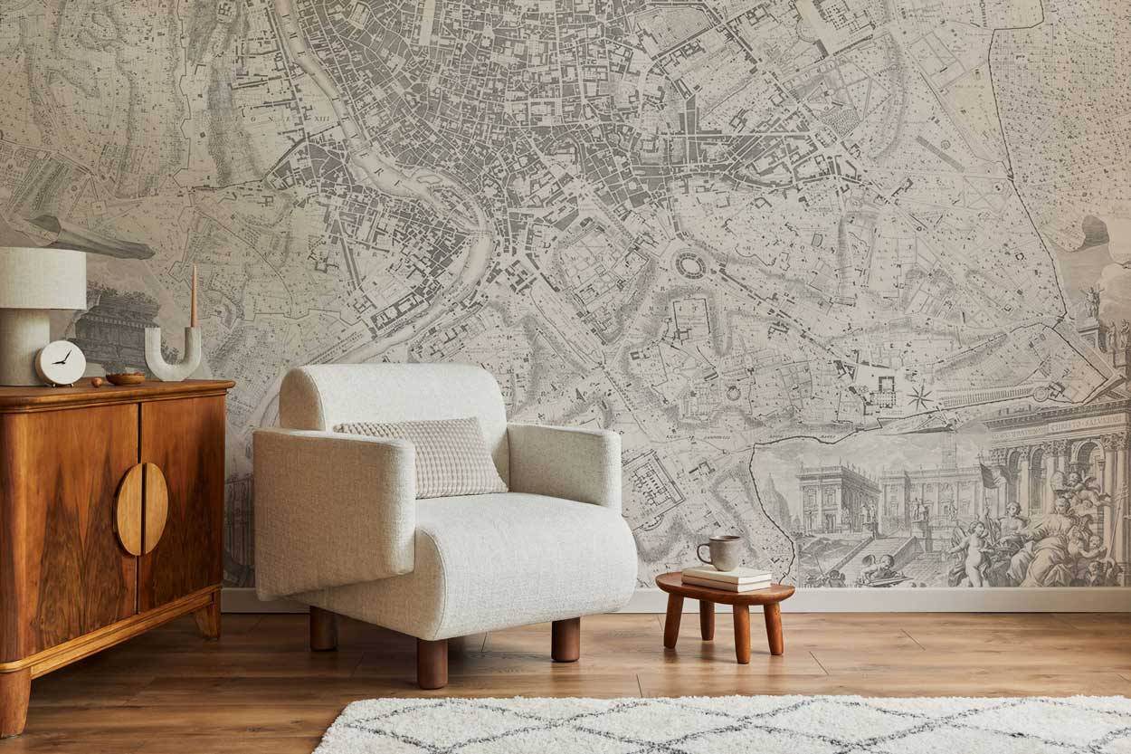 Old Roman Map Wall Mural-Wall Mural-Eazywallz