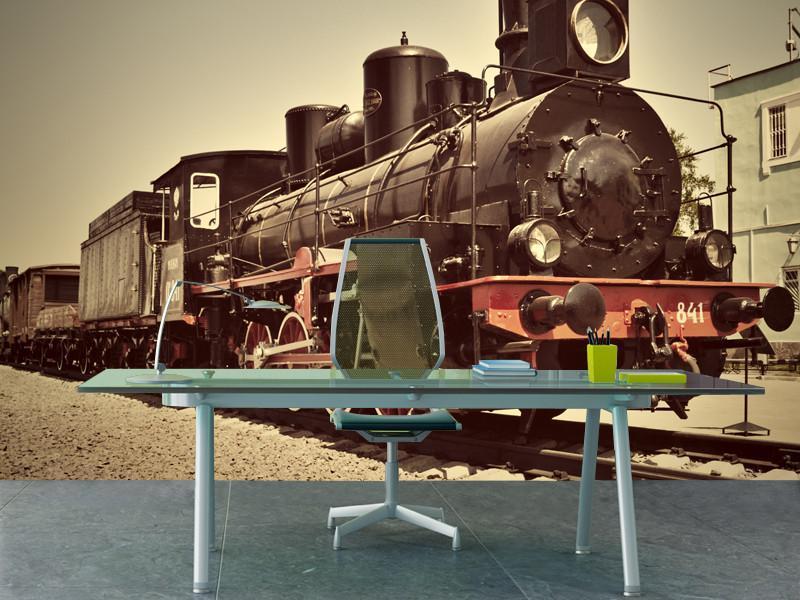 Old vintage steam train Wall Mural-Wall Mural-Eazywallz