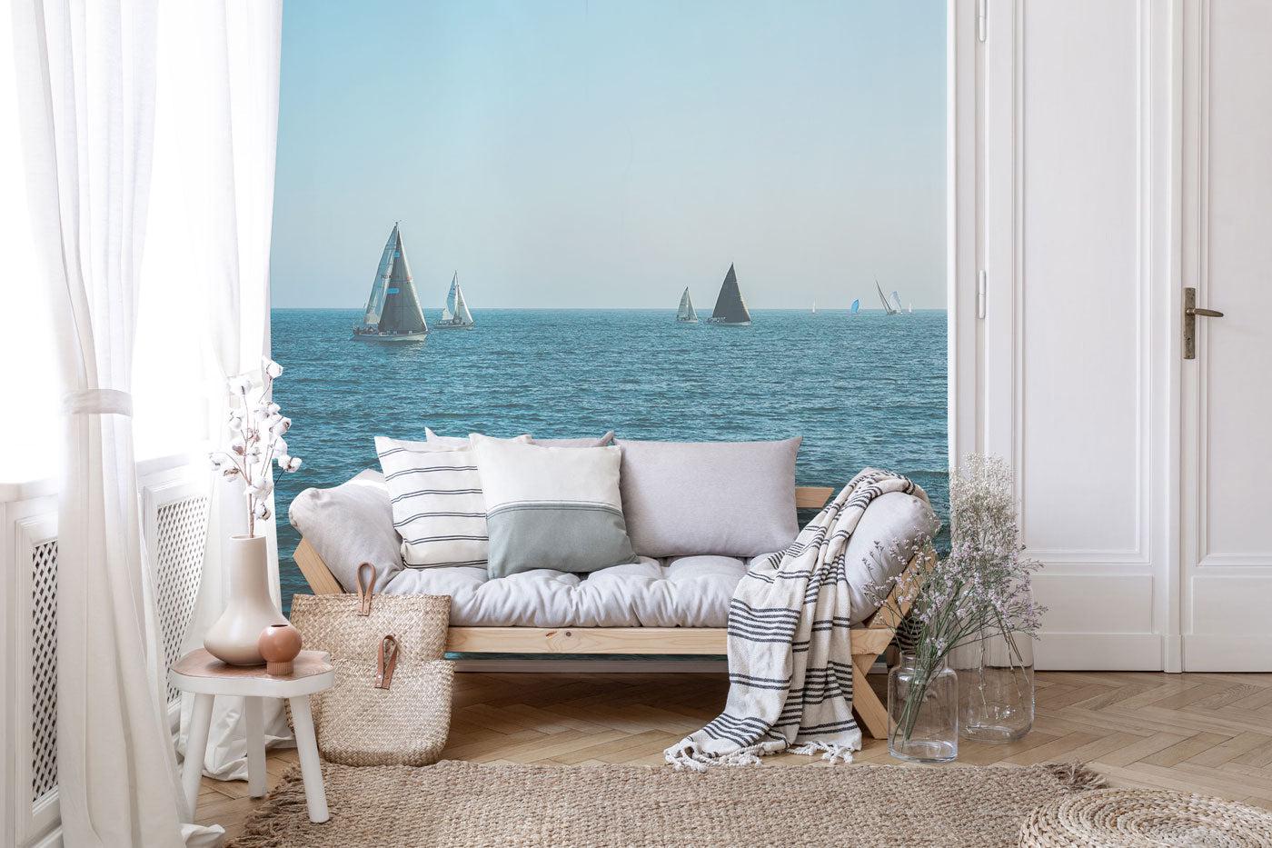 Open Sea Sailing Wall Mural-Wall Mural-Eazywallz