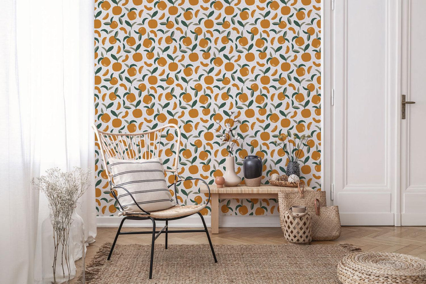 Orange Twist Wallpaper #232-Repeat Pattern Wallpaper-Eazywallz