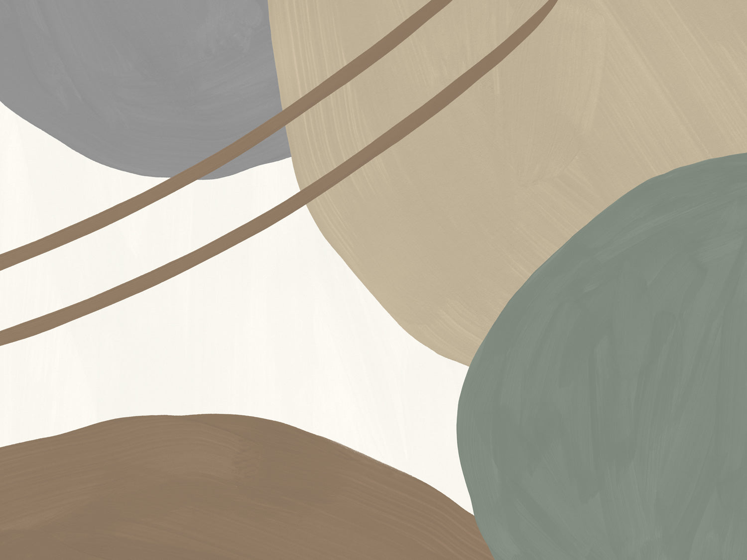 Organic Abstract Shapes 12 Wall Mural | Removable Wall Mural | Eazywallz
