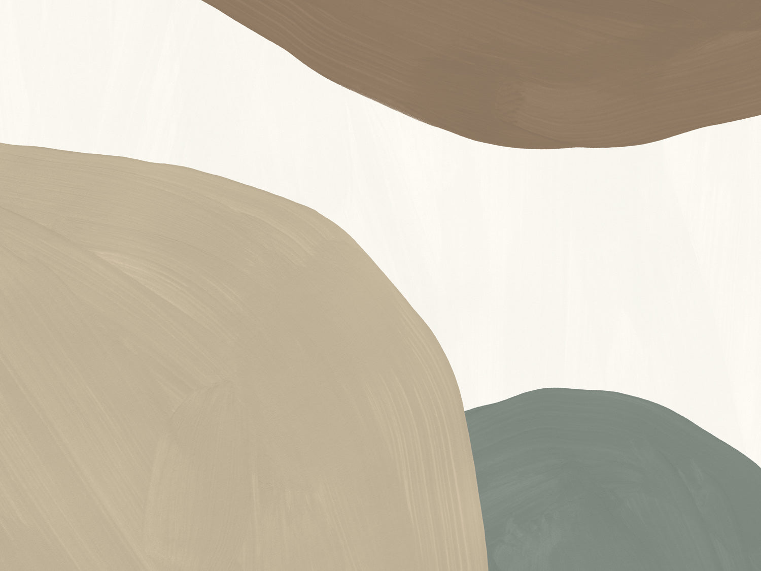 Organic Abstract Shapes Wall Mural