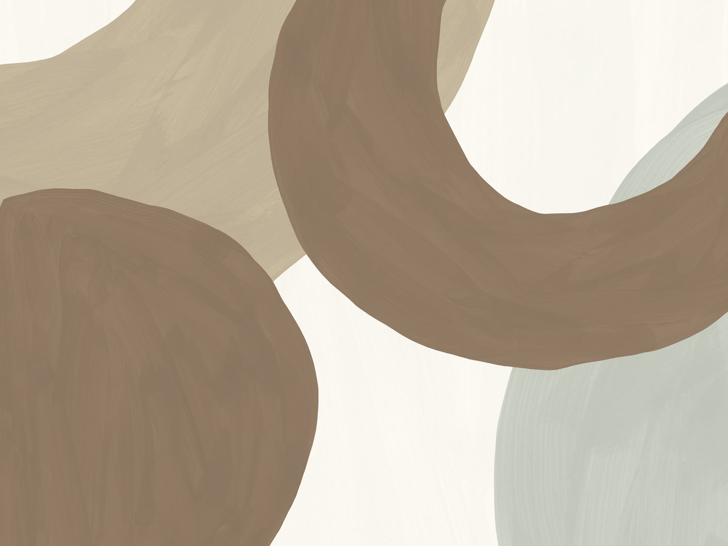 Organic Abstract Shapes 9 Wall Mural