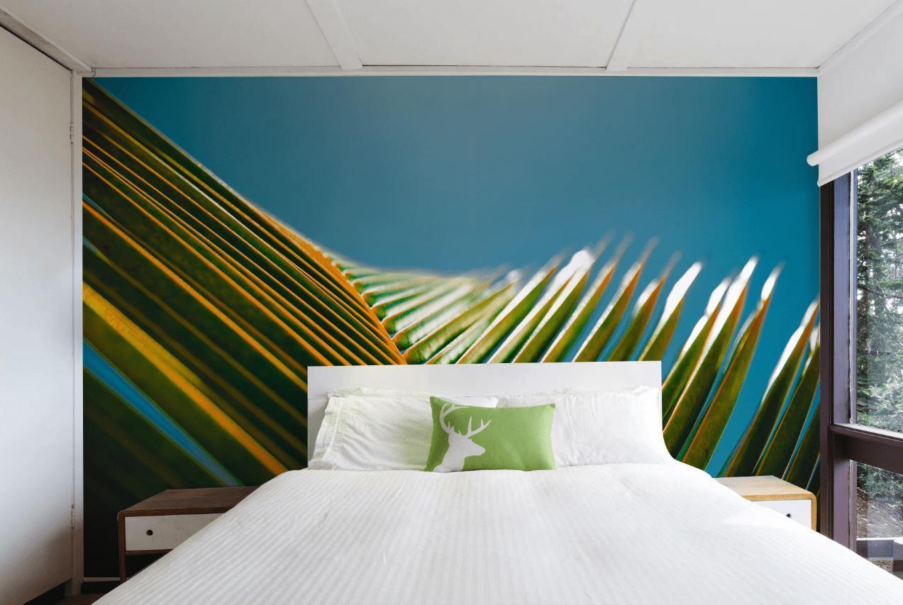 Palm Leaf Close up Wall Mural-Wall Mural-Eazywallz