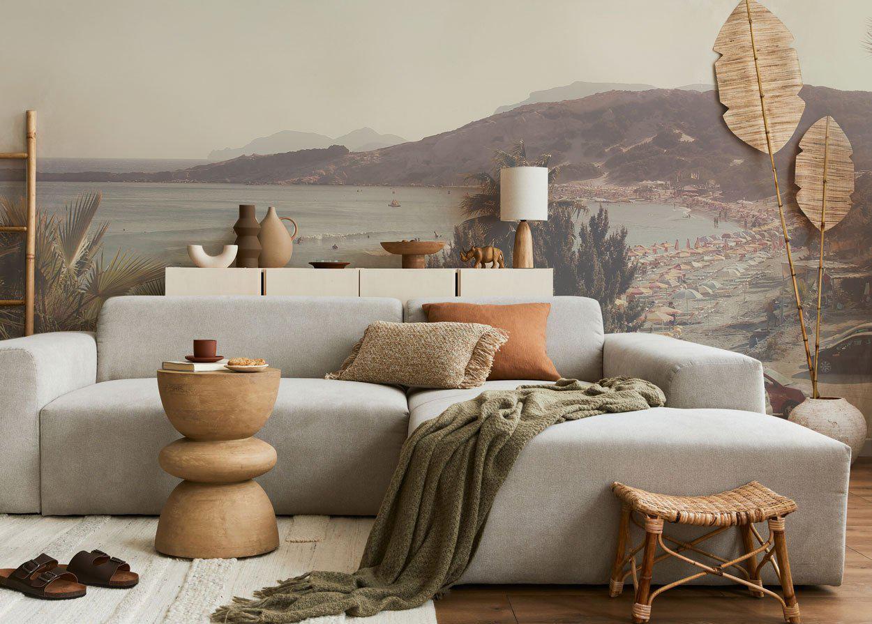 Palm Trees Along Shore Wall Mural-Wall Mural-Eazywallz