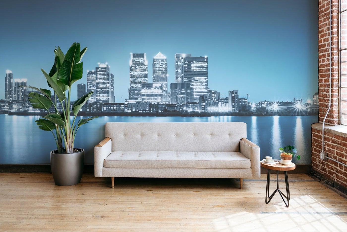 Panorama of Canary Wharf Wall Mural-Wall Mural-Eazywallz
