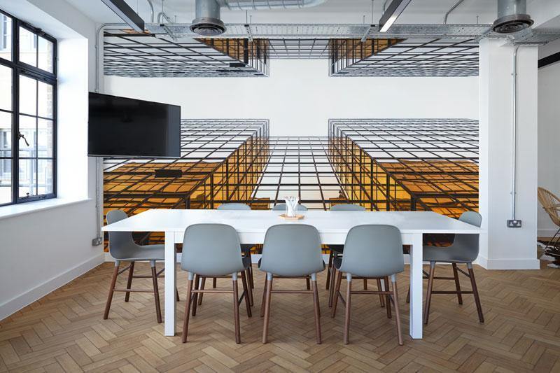 Panoramic Building Reflect Wall Mural-Wall Mural-Eazywallz