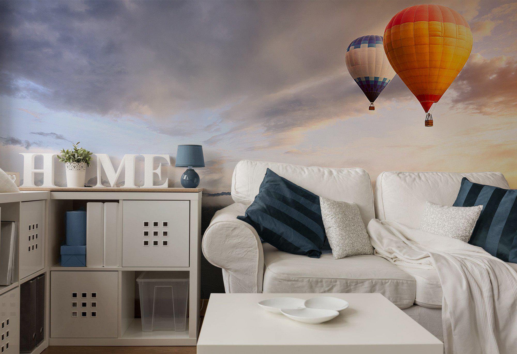 Panoramic Hot Air Balloons Wall Mural-Wall Mural-Eazywallz