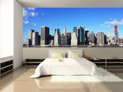 Panoramic New York Skyline Wall Mural-Wall Mural-Eazywallz
