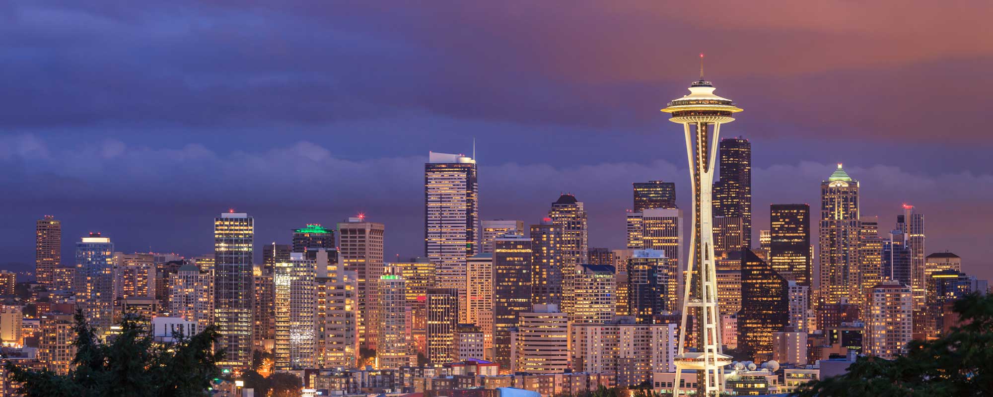 Panoramic Seattle Skyline Wall Mural-Wall Mural-Eazywallz
