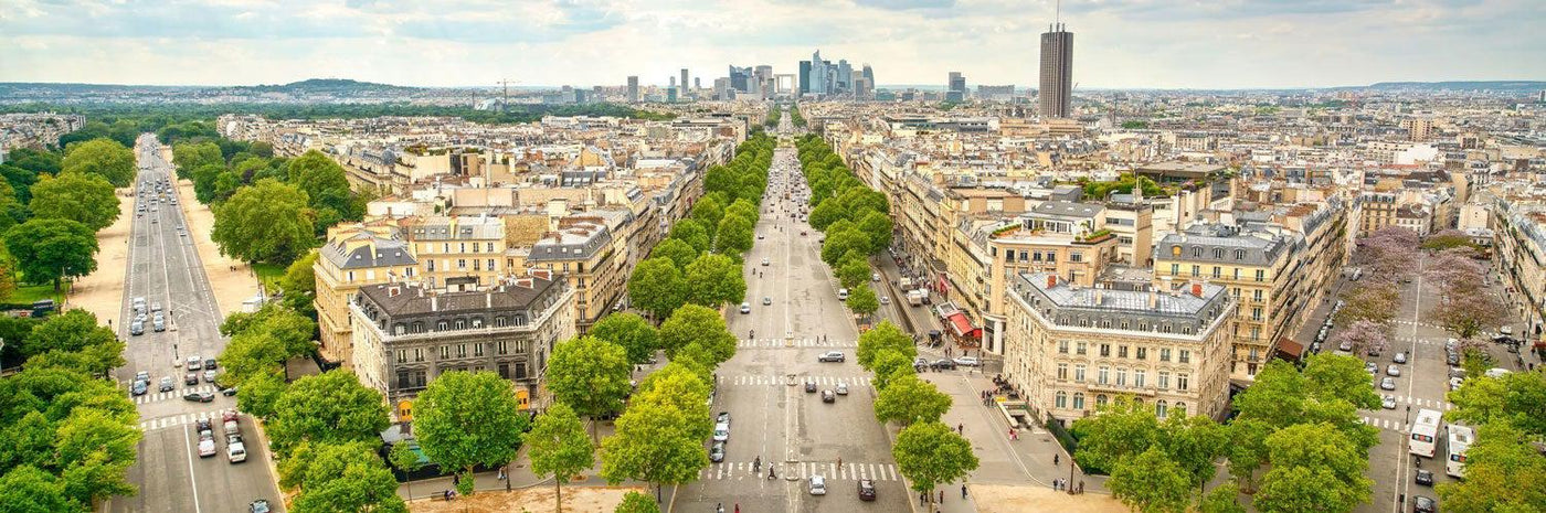 Panoramic View of La Grande Armee Avenue in Paris Wall Mural-Wall Mural-Eazywallz