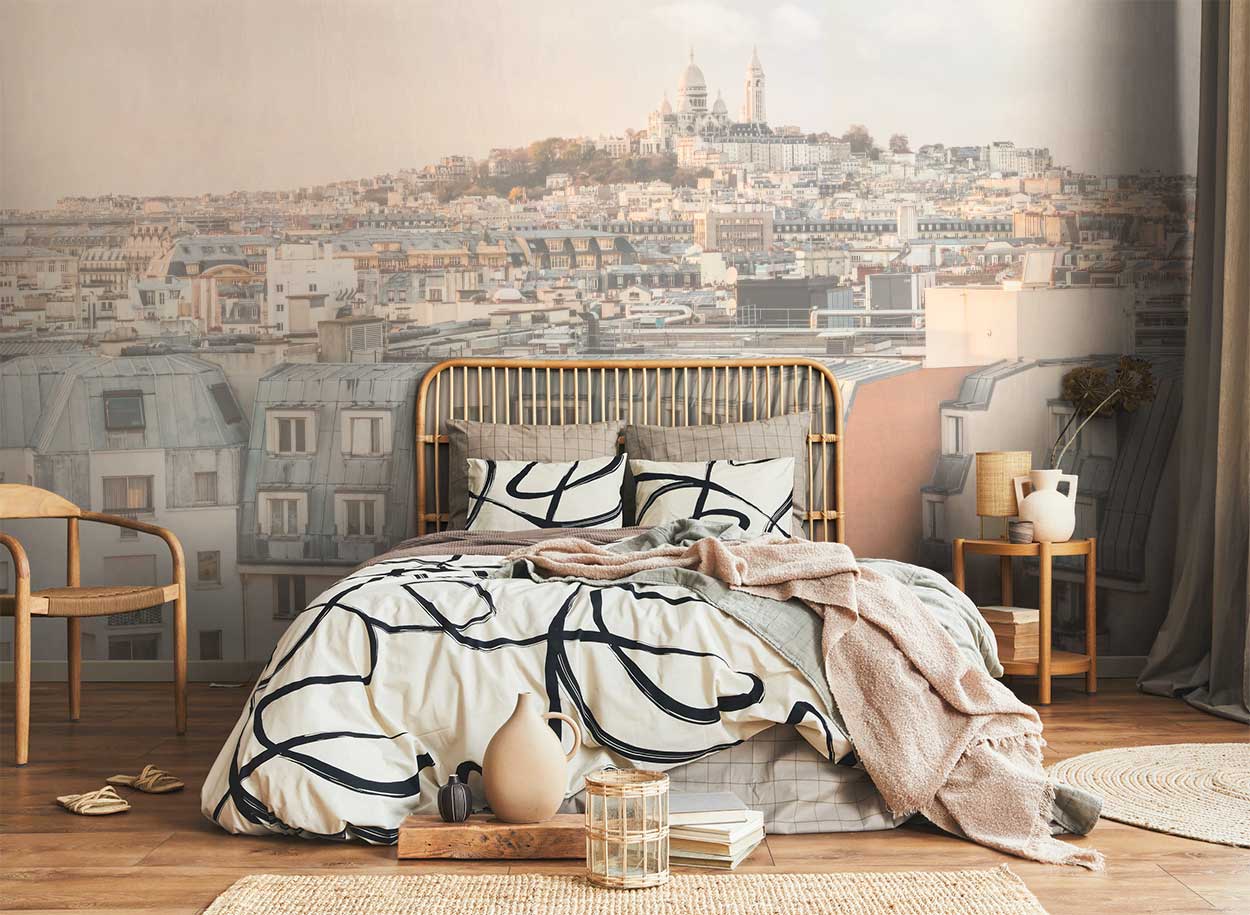 Paris Rooftops Wall Mural-Wall Mural-Eazywallz